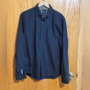Denium & Flower slim fit men’s button‎ down casual shirt sz xl